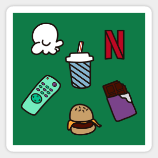 Netflix and Eat Sticker